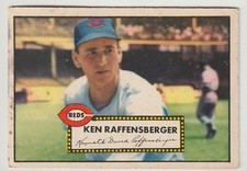 1952 Topps Ken Raffensberger Card #118 Cincinnati Reds