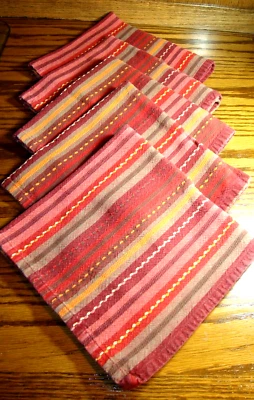 Juego 5) Servilletas de Mesa Rayas Multicolor 18"x18" Pesadas Duraderas Todas las Ocasiones 639 Foto 1 de 4