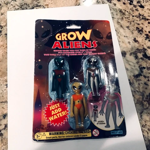 GrowS UP TO 8" AND THEN THEY Shrink Back to Size. TAIWAN 3Pcs Grt Collectable Cover