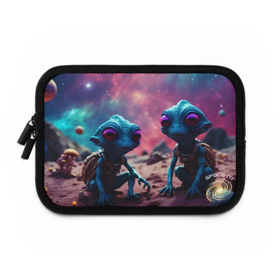 Blue Aliens Laptop Sleeve - Protective Case for MacBook, Dell, HP, School - Image 1 of 1
