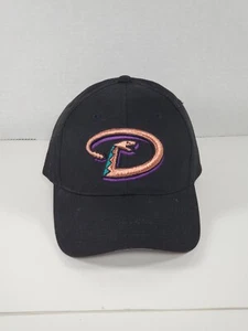 Arizona Diamondbacks Black Snapback Hat Cap Genuine MLB Merch Logo Shiny Thread - Picture 1 of 9
