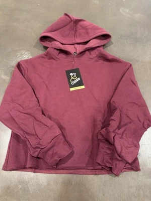 NIÑAS CLASE DE ARTE SUDADERA CON CAPUCHA RECORTADA TALLA M 7-8 granate NUEVA CON ETIQUETAS Foto 1 de 4