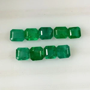 5.67ct Natural Emerald nice octagon cut unheated untreated Zambian lot - Picture 1 of 5