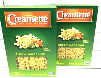 Макаронные макароны Creamette Elbow 16 унций (2 упаковки) BB:1/2026 - Изображение 1 из 4