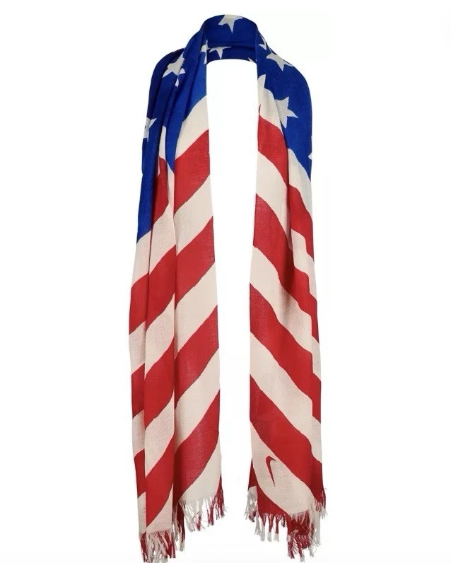 Cachecol de lã Nike Team USA Winter Olympics Victory estrelas e listras OSFM NOVO COM ETIQUETAS US$ 125 - Imagem 1 de 4