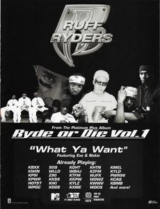 Drag On Dmx The Lox RUFF RYDERS Rare PROMO TRADE AD Poster 4 1999 CD MINT 8.5x11 - Picture 1 of 1