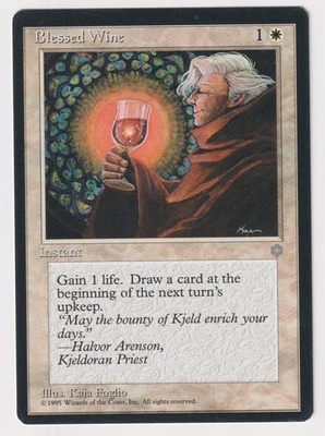 Blessed Wine Proof LP Ice Age Artist Kaja Foglio 1995 WOTC MTG Magic AP Vintage! - Image 1 of 2
