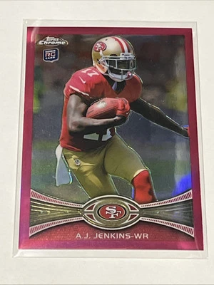2012 Topps Chrome #156 A.J. Jenkins Pink Refractors #/399 - Image 1 of 3