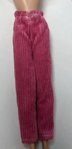 Vintage Barbie Fashion Doll Mommy Made Handmade Pink Corduroy Pants - Picture 1 of 2