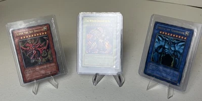 Yugioh Egyptian God Card Set GBI-001 002 003 Slifer Obelisk Ra Colored back NM - Image 1 of 4