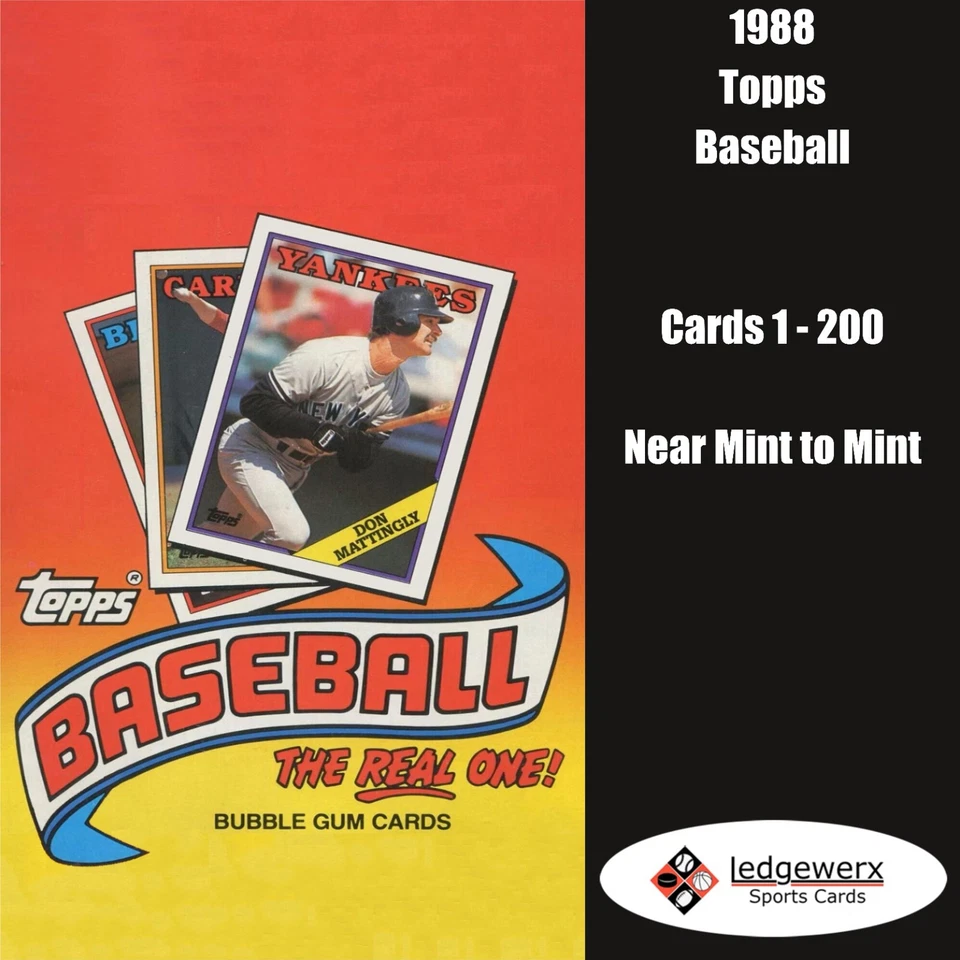 1988 Topps Baseball - Complete Your Set, Cards 1-200 NM to Mint - Image 1 of 1