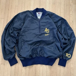 Vintage Letterman Windbreaker 1/4 Zip Victory Custom Athletic XL - Picture 1 of 11