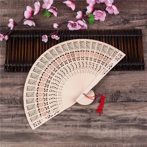 Fashion Hand Fragrant Carved Bamboo Folding Fan Chinese Wooden Fan Home Decor A1 - Picture 1 of 4