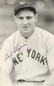 Ben Chapman autographed vintage New York Yankees Rowe postcard - Imagen 1 de 1