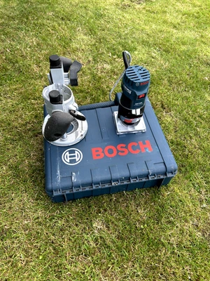 Bosch GKF 600 110V Professional Palm Router and accessories as shown - Image 1 of 4