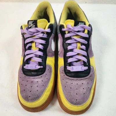 Womens Air Force 1 Size 8.5 Yellow Purple Black Low By You Custom DN4165-991 - Image 1 of 4