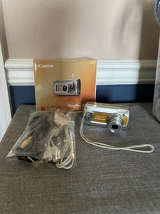 Canon PowerShot A470 7.1MP Digital Camera Orange w/ Original Box - Works Great - Picture 1 of 19