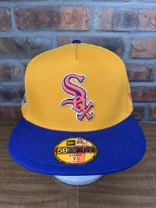 New Era San Chicago White Sox A-Frame Side Logo Gold Blue 59Fifty 7 1/2 Hat - Bild 1 von 7