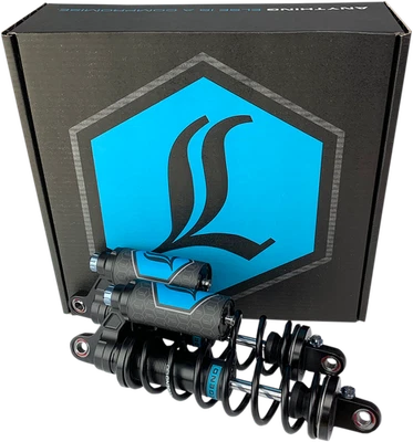 Amortiguadores traseros Legend Black Heavy Duty 13" Piggyback 1999-2017 Harley Dyna CVO Foto 1 de 4