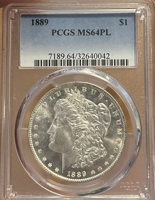 1889 PCGS MS64PL Morgan Silver Dollar - Image 1 of 4
