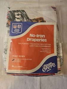 Cortinas cortinas de fútbol americano vintage de la NFL de los 80 Patriots Bills Seahawks etc 48"x63" nuevas de colección - Imagen 1 de 6