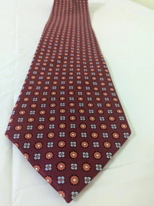 Jos. A. Bank Executive Collection Red Geometric 100% Silk Tie 60x3.5 - Picture 1 of 5