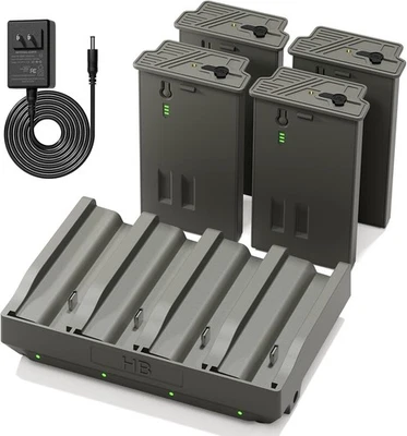 4 Port Fast Charger + 4 Battery for TACTACAM Reveal X Ultra Pro Trail Camera