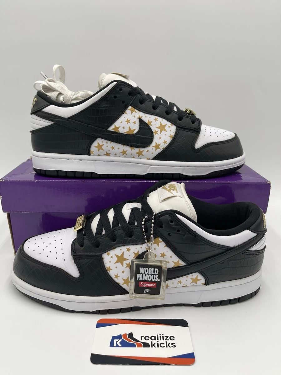 Nike SB Dunk Low Supreme Stars Black 2021 for Sale | Authenticity