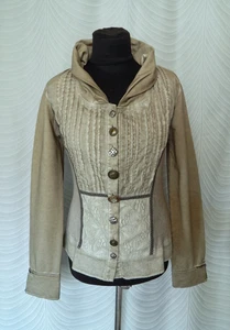 Bottega  Jersey  Beige Boho  Jacket  Size M - Picture 1 of 7