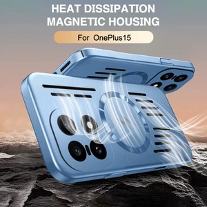 For OnePlus 15 5G, Luxury Magnetic Hollow Out Heat Dissipating Shell Cover Case - Picture 1 of 17