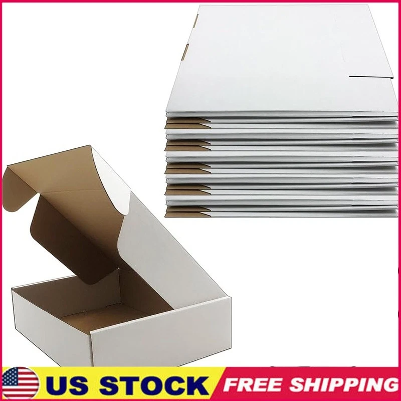 Kraft Shipping Boxes Set of 20 Easy Assemble Cardboard Mailers Packaging New - Image 1 of 4