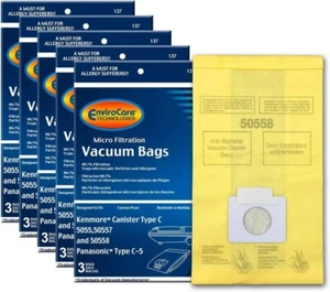 Envirocare Vacuum Bags Kenmore Canister Type C/Q. 15 pack - Picture 1 of 9