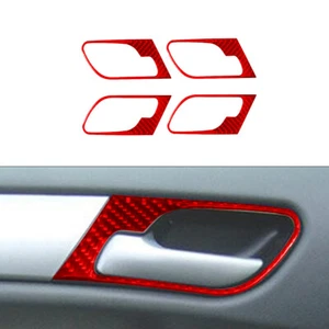 Pegatina de fibra de carbono interior para manija de puerta de coche 4 piezas para BMW X5 2000-2006 ROJO - Imagen 1 de 15