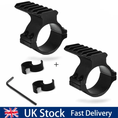 2 Set Rifle Picatinny Rail Laser Torch Scope Accessory Mount 30mm 25mm 1" Weaver - Image 1 of 4