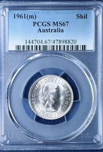 1961 SHILLING MS67 PCGS SUPERB GEM STUNING BLAST WHITE - Picture 1 of 2