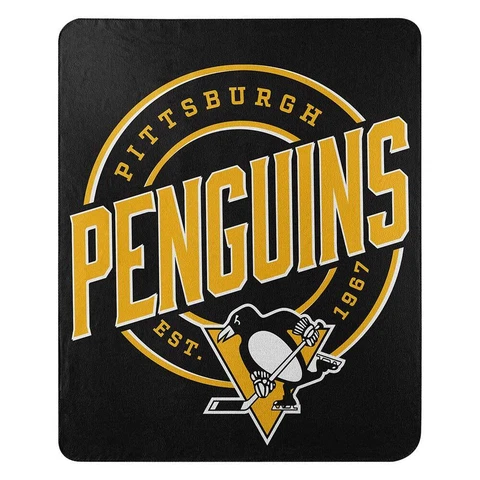 Pittsburgh Penguins NHL Northwest 50"x60" Campaign Fleece Throw Blanket FREE Cover