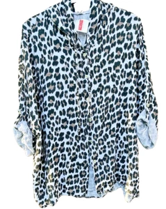 TREDY Kapuze Bluse Hemd Tunika NEU LEO Animal Print Gr. 3 XXL 44 46 48 50 - Bild 1 von 5