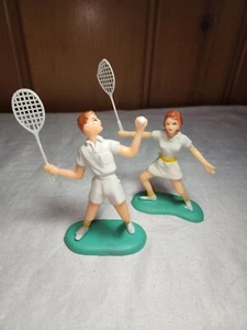 Vintage Couple Playing Tennis Cake Toppers No. 470 Party Favors Hong Kong - Picture 1 of 9