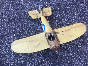 VINTAGE METAL AIRPLANE MODEL British WWI BRISTOL M1C Shuttleworth Bullet 17" - Picture 1 of 12