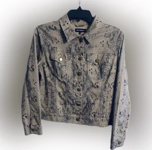 Chaqueta ligera para mujer PROSPERITY talla M estampado animal tostado/negro 4 bolsillos nueva con etiquetas - Imagen 1 de 9