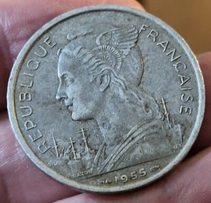 Réunion - Pièce de 5 francs - 1955 - aluminium - TTB+ - Picture 1 of 2