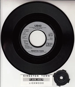 UB40 Kingston Town 7" 45 rpm vinyl record + juke box title strip RARE! - Picture 1 of 3