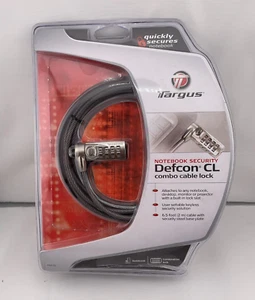 Targus Notebook Security Defcon CL Resettable Combination Galvanized Cable Lock - Picture 1 of 9