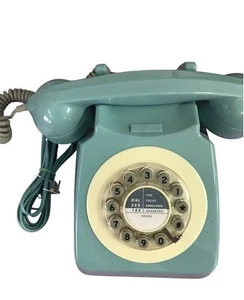 Vintage 746 Rotary Dial Telephone Classic Retro Style Blue - Photo 1/6
