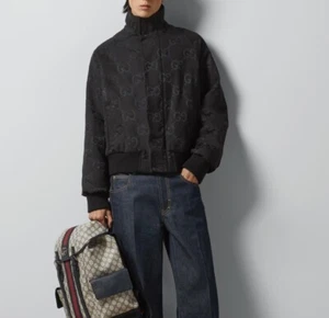 GUCCI • Jumbo GG canvas jacket * NWT * (small/46) w/ box, hanger & garment bag - Picture 1 of 12