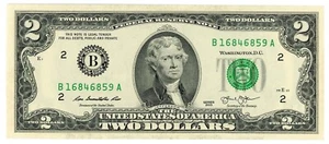 Usa-Federal Reserve notes ... P-538 (Fr-1940-B) .. 2 Dollars .. 2013 Ch *UNC*😉 - Picture 1 of 2