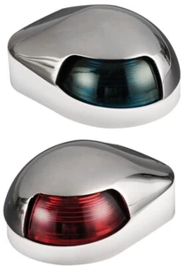 Osculati stainless port / starboard navigation lights 12v - for boats up to 12m - Picture 1 of 4