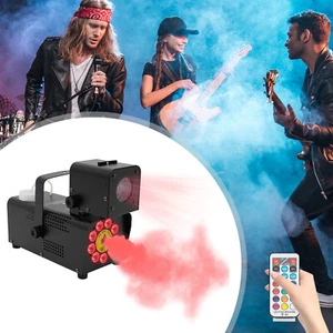 Nebelmaschine, Rauchmaschine mit Projektionslampe und kabelloser Fernbedienung - Imagen 1 de 22