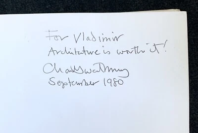 Charles Gwathmey signed and Robert Siegel Residential Works 1966-1977 - Image 1 of 4