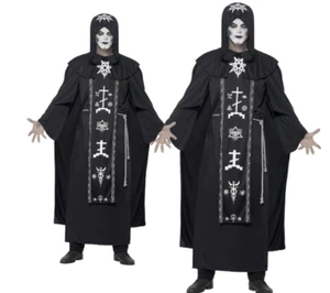 Black Magic Halloween Fancy Dress Dark Arts Voodoo Costume Men Medium - Picture 1 of 2